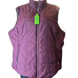 Free Country Repreve Reversible NWT Purple Maroon Vest Fleece Lined Size XL
